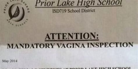 High School Vagina Inspection Prank Letter Sent To Families Police Investigate