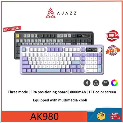 Ajazz Ak Three Mode Customized Mechanical Keyboard Supporting Hot Plug Gateway Structure