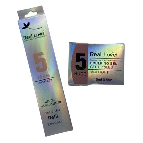 Kit Gel E Refil Para Modelagem Real Love Sculping Gel Uv Led Linha Light N Nude Shopee