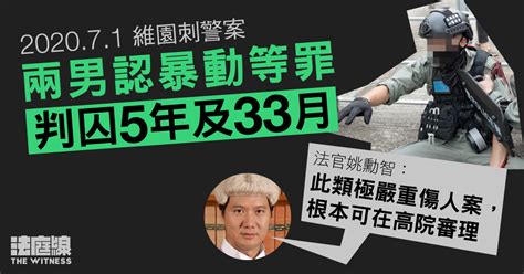 維園刺警案｜兩男認暴動等罪判囚 5 年及 33 月 法庭線 The Witness