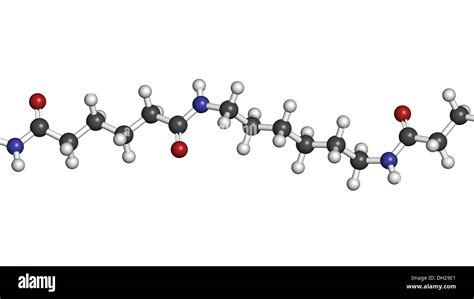 Nylon (nylon-6,6) plastic polymer, chemical structure - linear Stock ...
