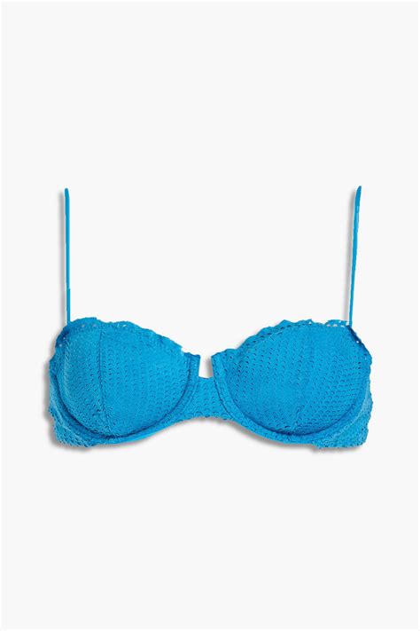 Vix Paula Hermanny Scales Nissi Laser Cut Underwired Bikini Top In Azure ModeSens