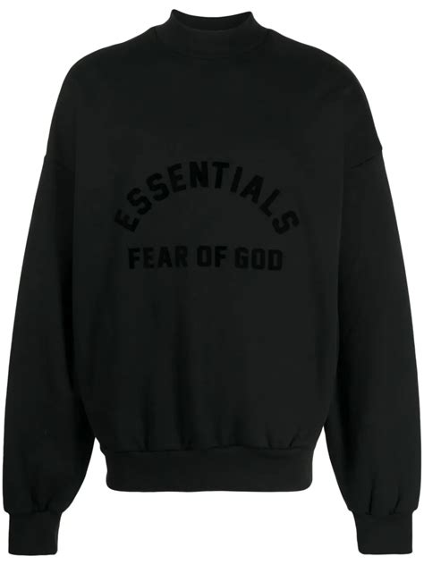 FEAR OF GOD ESSENTIALS logo-print cotton-blend Jumper - Farfetch