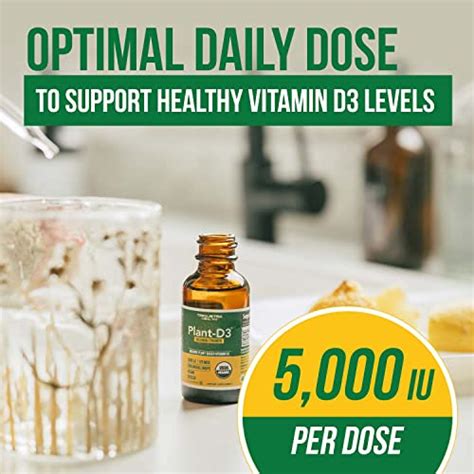 Plant-D3 Organic Vitamin D3 5000 IU - Vegan, Max Strength Sublingual ...