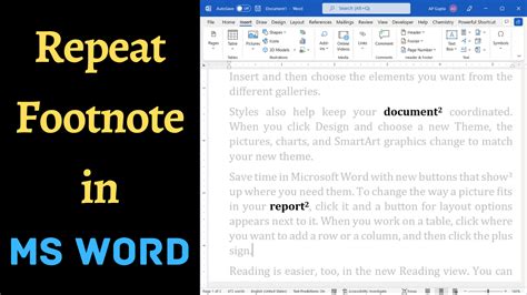 How to repeat footnote in Ms Word | Refer same footnote twice in Word - PickupBrain: Be Smart