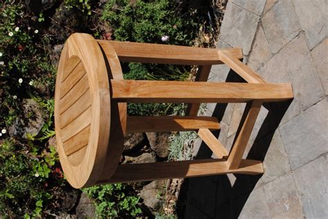 Round Counter Height Teak Stool - Paradise Teak