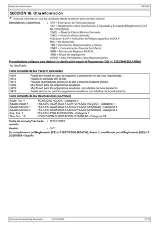 Msds Aceite Volvo Gearbox Oil Pdf