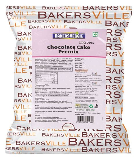 Bakersveggie Eggless Chocolate Cake Premix G Pack Of Buy