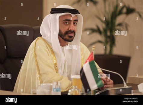 Dead Sea Jordan 31st Jan 2019 Emirati Foreign Minister Abdullah Bin