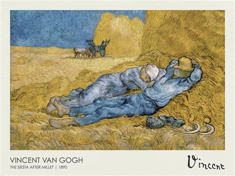 The Siesta After Millet 1890 Vincent Van Gogh Reproductions De