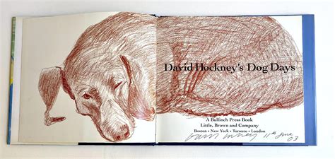 David Hockney Monograph David Hockneys Dog Days Hand Signed And