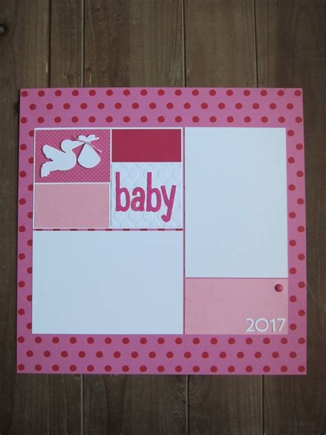 Premade Baby Scrapbook Page/premade Baby Girl Scrapbook Layout/baby ...