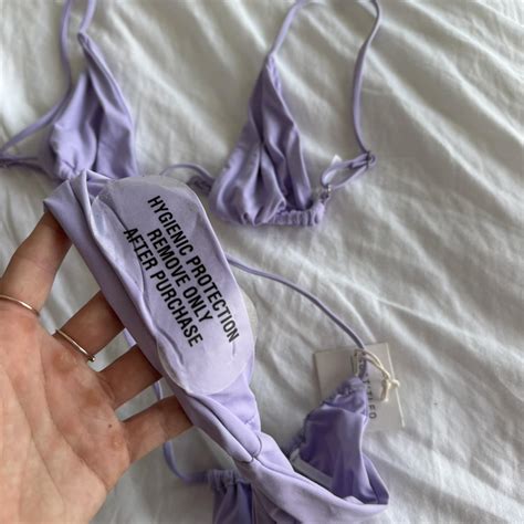 Subtitled Triangle Bikini Top And Adjustable Depop