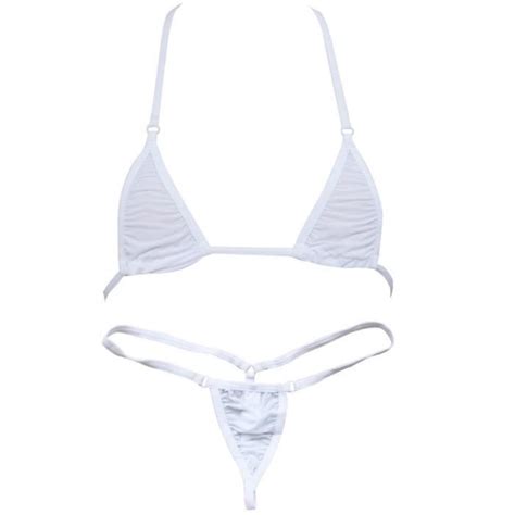 Maillots De Bain Tankini Femme Micro Mini String Bikini Ensemble Bikini Soutien Gorge Haut Avec