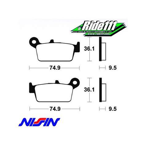 Plaquettes de frein avant ou arrière NISSIN HONDA 500 CR R