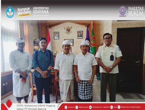 Mahasiswa Fh Unud Ikuti Program Magang Mbkm Di Satpol Pp Badung