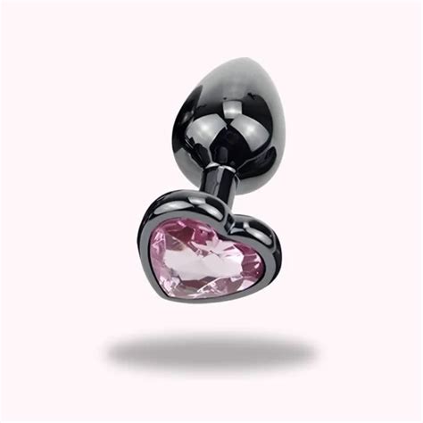 Plug diamant cœur rose plug anal fr