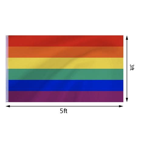Modern LGBT Pride Flag Lesbian Gay X Cm Ft Quality Pretty