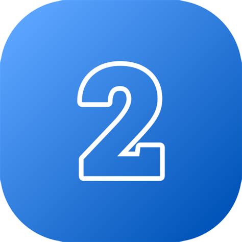 Number 2 Generic Gradient Fill Icon