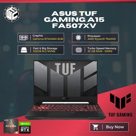 Jual Laptop Asus Tuf Gaming A15 Fa507xv Ryzen 9 7940hs 32gb 512gb Rtx4060 8gb W11 Bergaransi