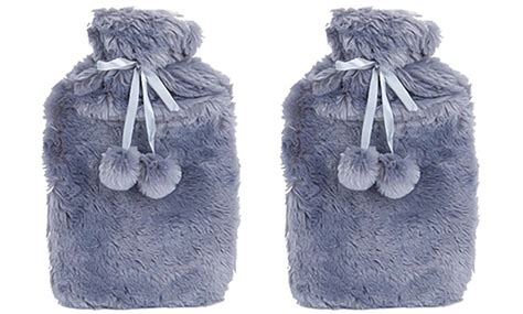 Up To Off Litre Hot Water Bottle With Plush Cover Groupon
