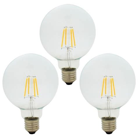 E W Ampoule Led Filament G Vintage Lampe Non Dimmable Blanc Chaud