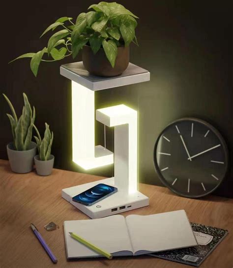 Creative Smartphone Wireless Charging Suspension Table Lamp Balance