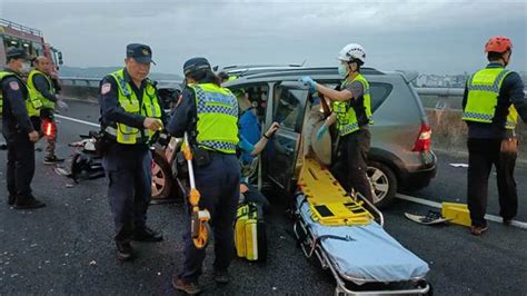 國3大山段重大車禍！3車連環撞8人受傷送醫 社會 中時