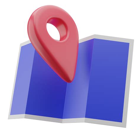 3d Blue Map With Red Pinpoint Icon 8470407 Png
