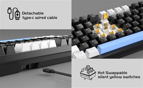 Amazon Magegee Keys Mechanical Gaming Keyboard Hot Swappable Yellow Switch Compact