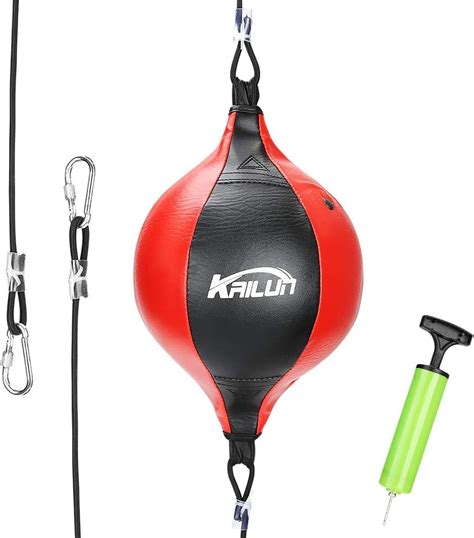 Aceshop Speed Punch Bag Leather Speed Ball Hanging Boxing Punching Ball