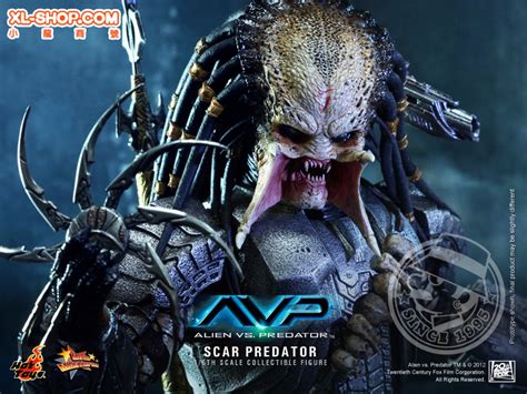 Hot Toys MMS 190 Alien Vs Predator 1 6th Scale Scar Predator Collectible Figure