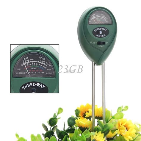 Soil PH Tester 3 in1 Plant Flowers Soil PH Tester Moisture Light Meter ...