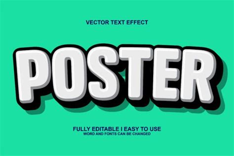 D Editable Poster Text Effect Vector Graphic By Chaska Id Creative