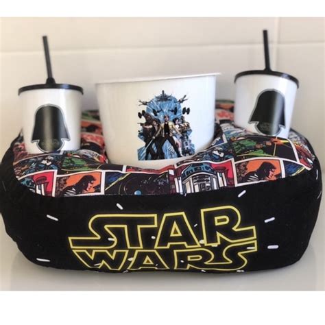 Kit Almofada Porta Pipoca Balde 2 Copos Star Wars Shopee Brasil