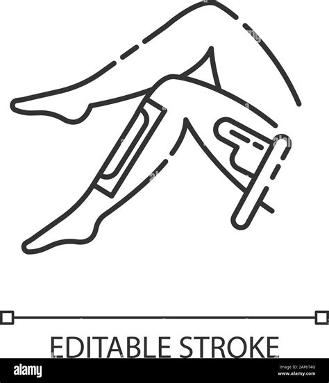 Leg Waxing Linear Icon Shin Hair Removal Procedure Depilation With Natural Soft Hot Wax