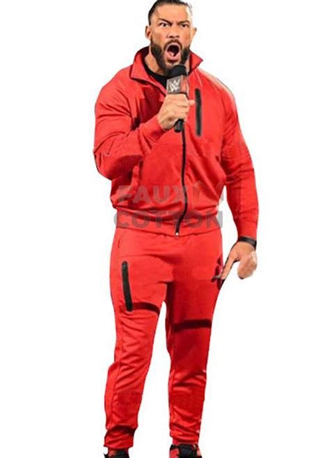 Roman Reigns Red Tracksuit Buy Now Wwe Roman Reigns Jacket