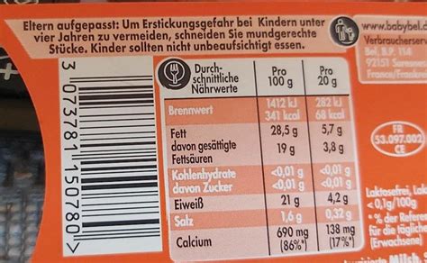 Сыр плавленый 52% Mini Babybel - калорийность, пищевая ценность ⋙ ...