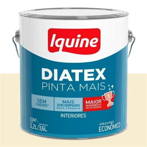 Tinta Iquine Diatex Acrilico Fosco Branco Lata L Veneza