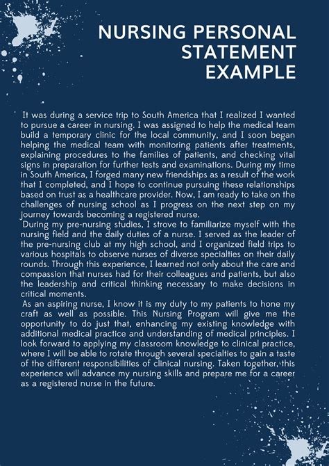 sample nursing personal statement  nursingp ssample  deviantart