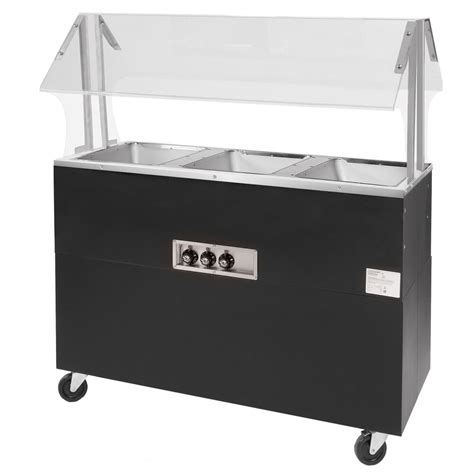 Advance Tabco BSW B SB Enclosed Base Everyday Buffet Stainless Steel Three Pan Electric Hot