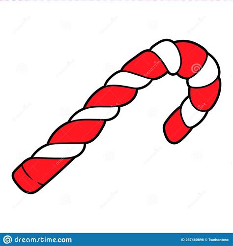 Candy Cane Stock Vector Illustration Of Icon Food 267460896