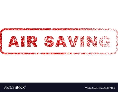 Air Saving Rubber Stamp Royalty Free Vector Image