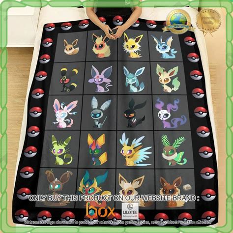 Hot Fleece Blanket Eevee Evolution Form Custom Pokemon Boxbox Branding Luxury T Shirts Online