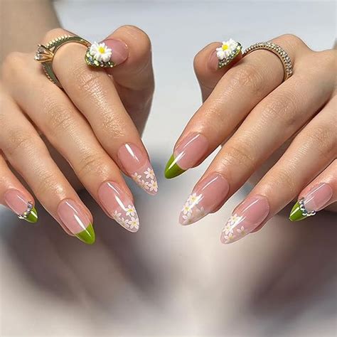 Amazon Pcs Nude Pink Press On Nails Almond Shanrun Cute Fake Nails Press Ons