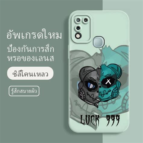 เคส infinix hot 10 play ซอฟทแวรแองเจลอาย กนรอย กนนำ ฝาหลงลน ปกเตม ไมตดขอบ ไมตด