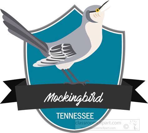 Tennessee State Clipart State Bird Of Tennessee Mockingbird Clipart