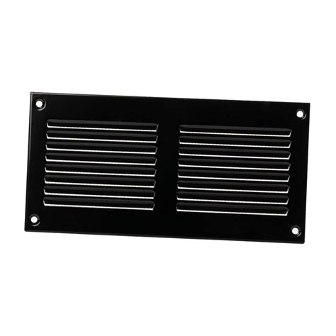 Buy 200x100mm 8x4 Inch Black Metal Air Vent Grille Cover With Insect