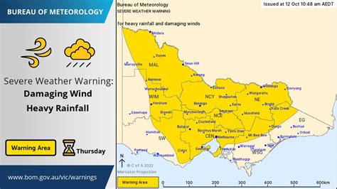 Bureau of Meteorology, Victoria on Twitter: "Severe Weather Warning for ...