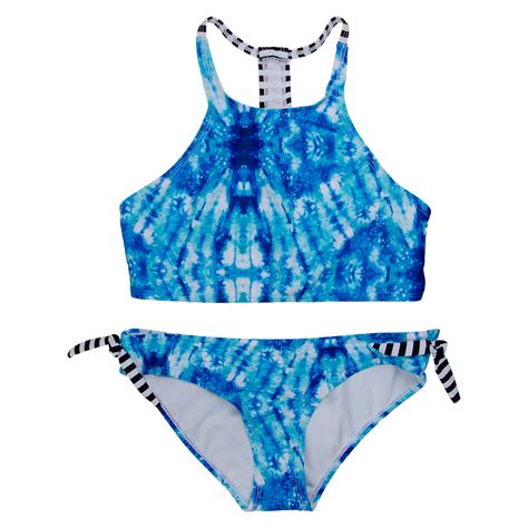 Traje De Ba O Teens Ni A Bikini Uv Azul H O Wear H O Wear